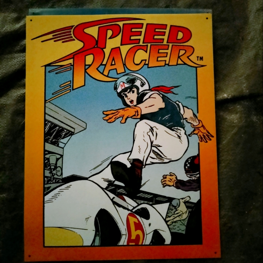 Set of Speed Racer metal signs